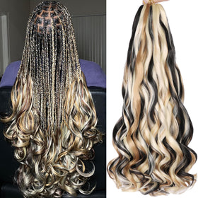 COOKOO French curly braiding hair 22in for goddess box braids