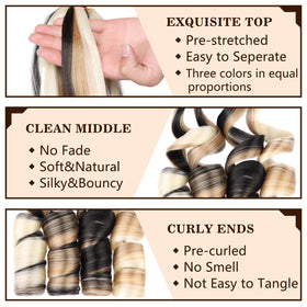 COOKOO pre-stretched curly braiding hair for easy styling