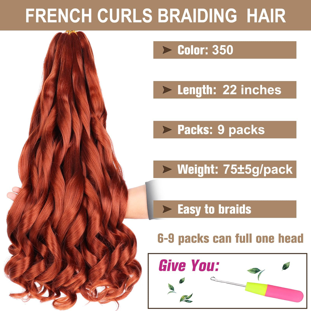 COOKOO premium bouncy braids 75g pack for quick, voluminous protective styles.