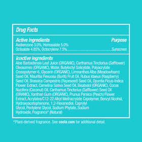 COOLA after towel-dry reapply guidance graphic for reapplication steps.