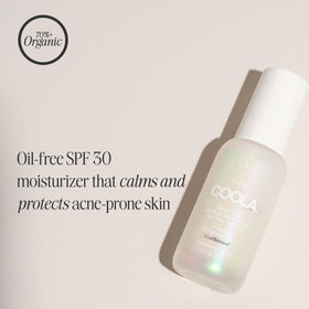 COOLA Clear Skin Oil-Free Moisturizer SPF 30 pump bottle for quick, even daily application