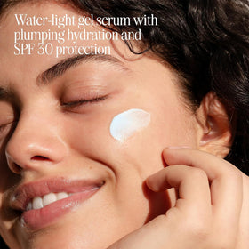 COOLA hyaluronic acid hydration close-up showing moisturizing feel