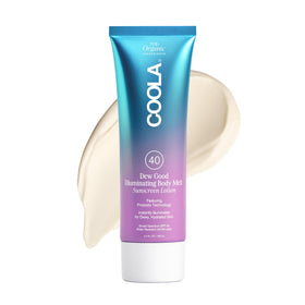COOLA Dew Good Illuminating Body Melt SPF 40 bottle for radiant skin