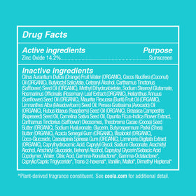 COOLA Tropical Coconut sunscreen applying image demonstrates a lightweight, non-greasy texture for easy reapplication.