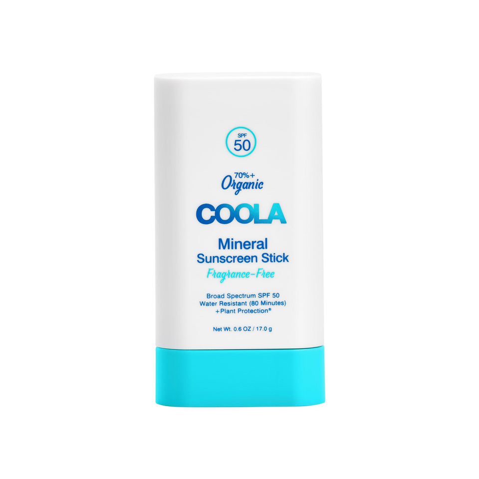 COOLA Organic Mineral Sunscreen Stick application for on the go protection