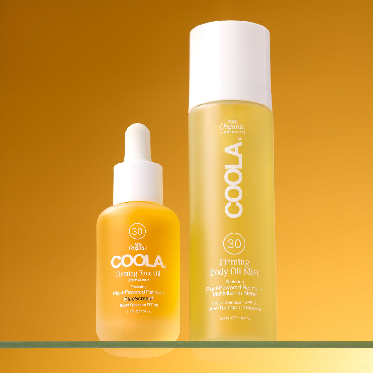 COOLA SPF 30 facial oil texture appearing on skin