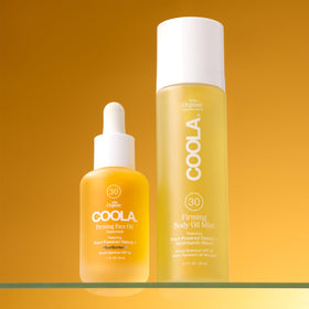 COOLA SPF 30 facial oil texture appearing on skin