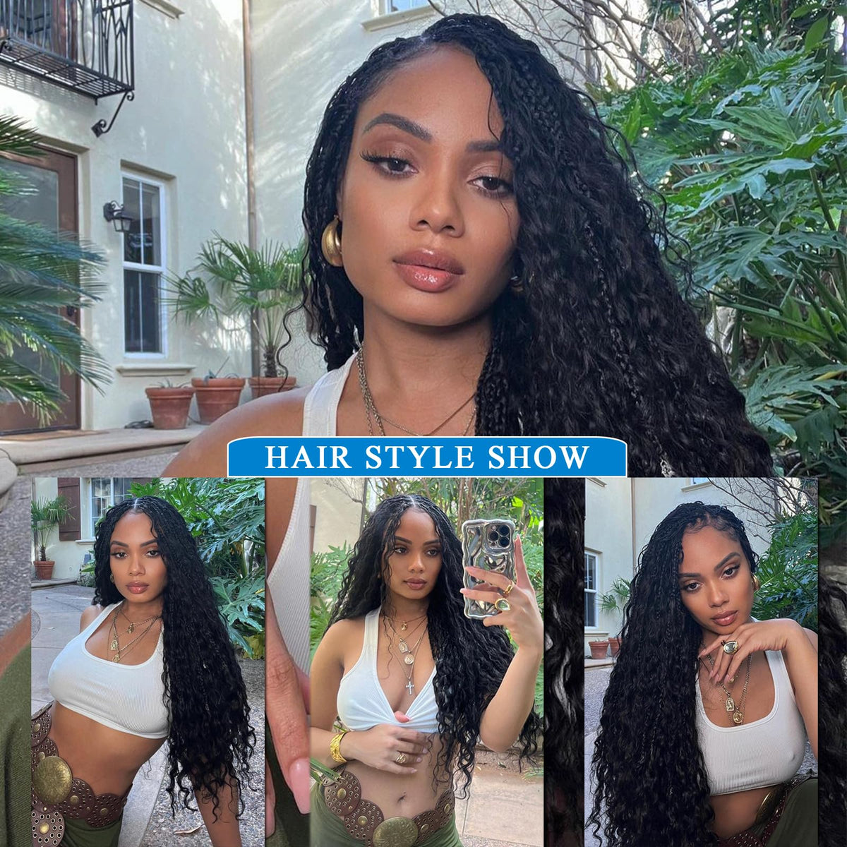 Coolbeeza knotless braids ready hair for versatile styles.