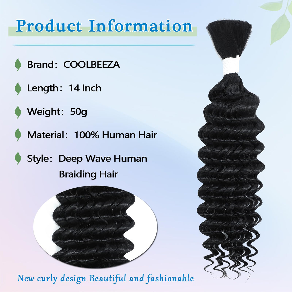 Coolbeeza natural cuticle-aligned braiding hair for easy styling.