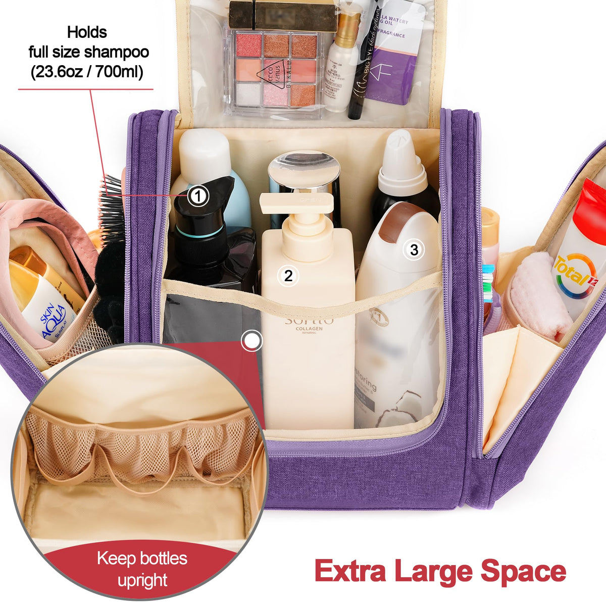 COOSKY gym and travel bag keeps wet items in waterproof pockets.