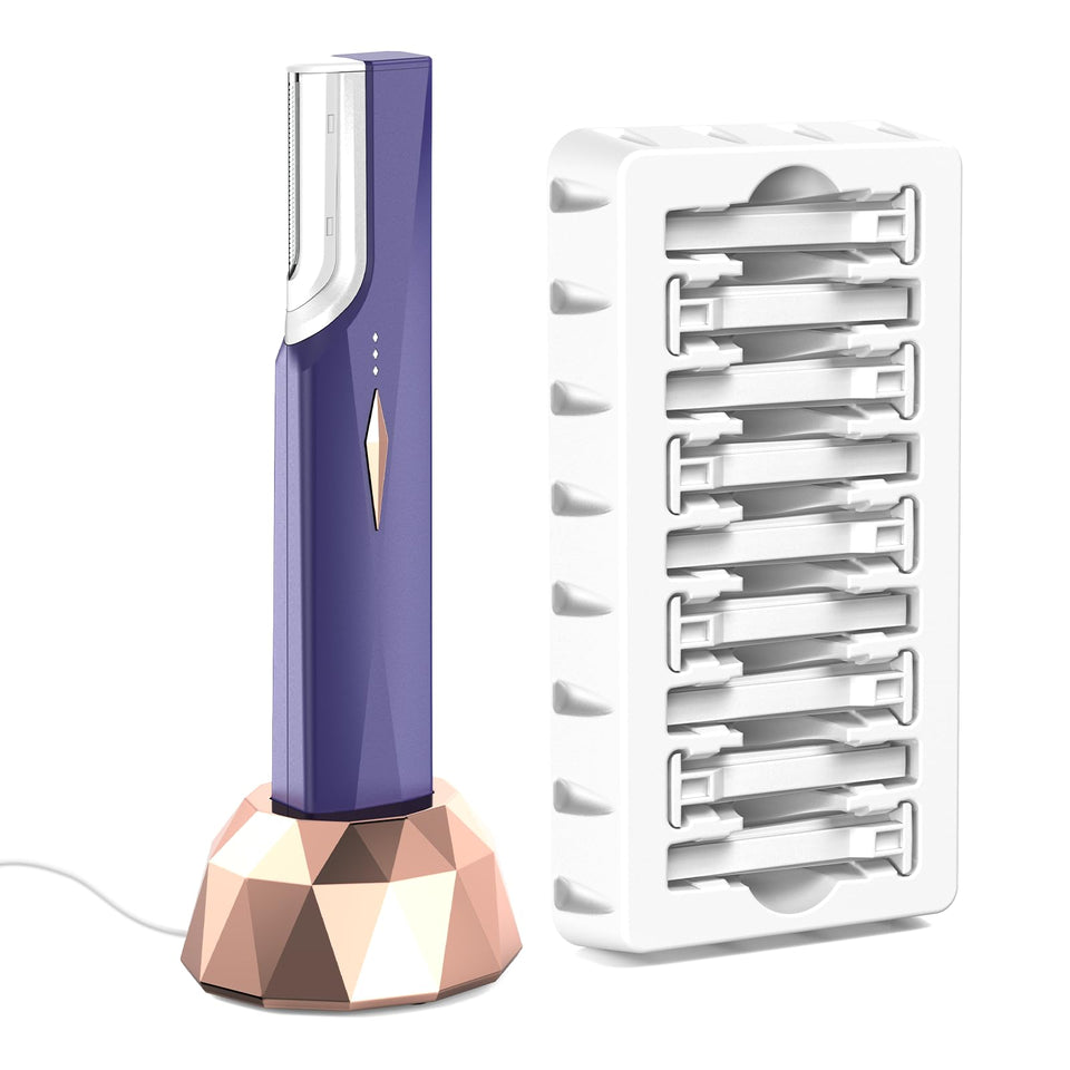 COPCOP Sonic Dermaplane Razor for face use shows smoother makeup prep.