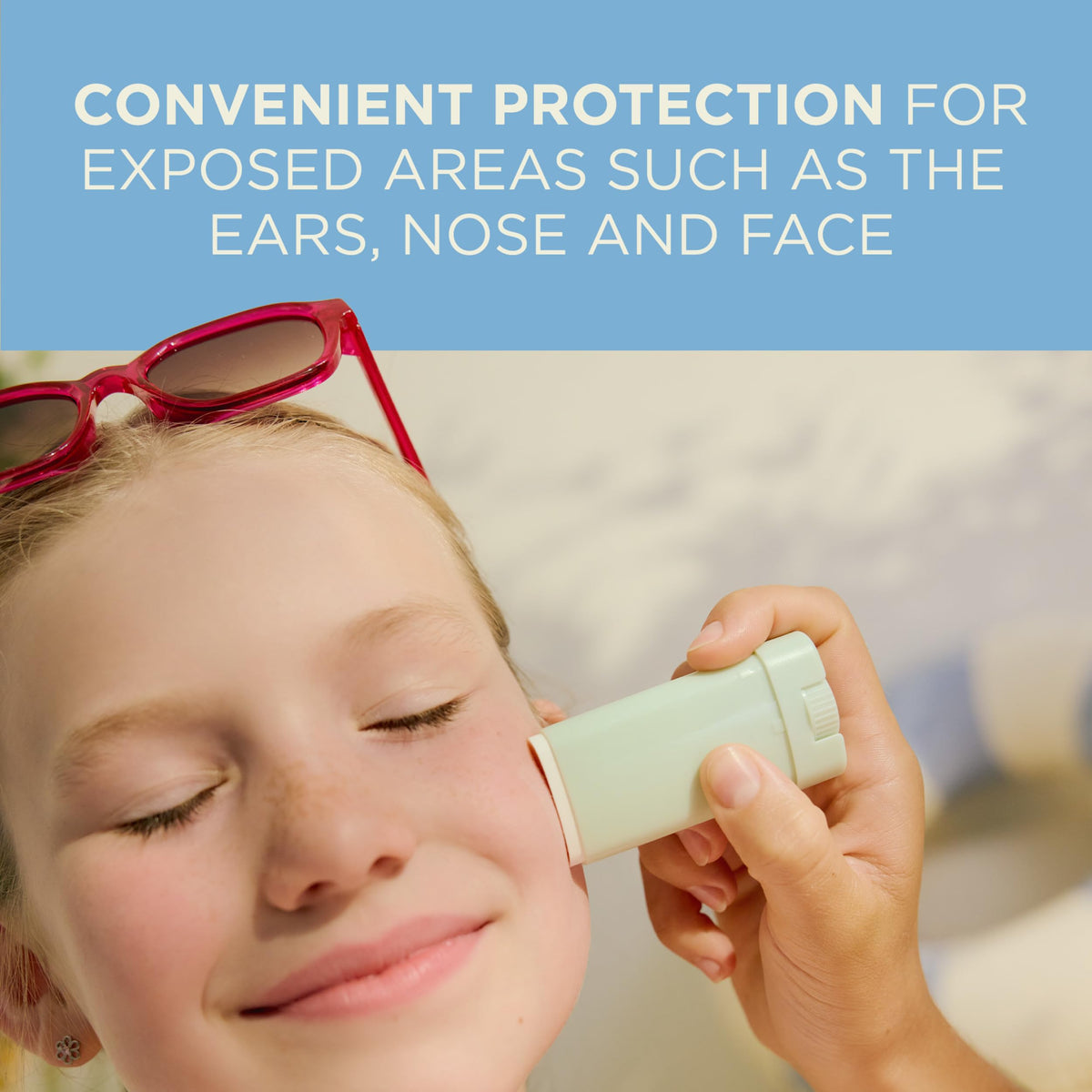 Coppertone Pure and Simple sunscreen stick offers convenient SPF 50 protection on the go.