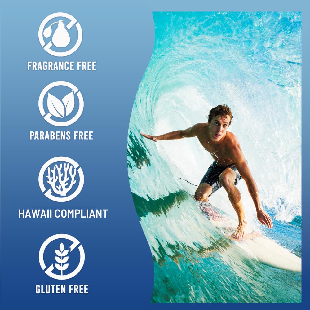 Coral Isles Sunscreen bottle back with ingredients and reef-safe claim
