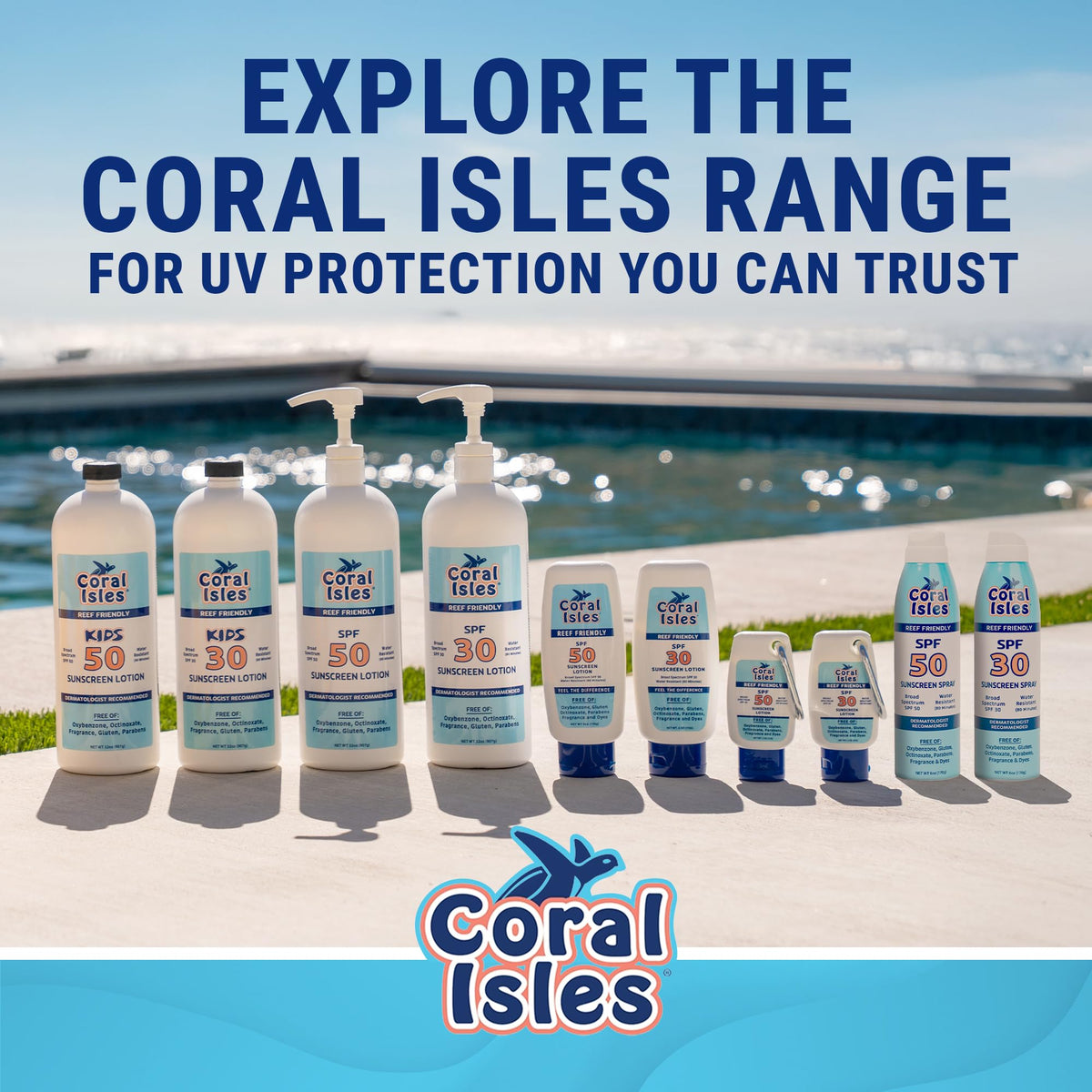 Coral Isles Sunscreen reef-safe ingredients list without oxybenzone or octinoxate
