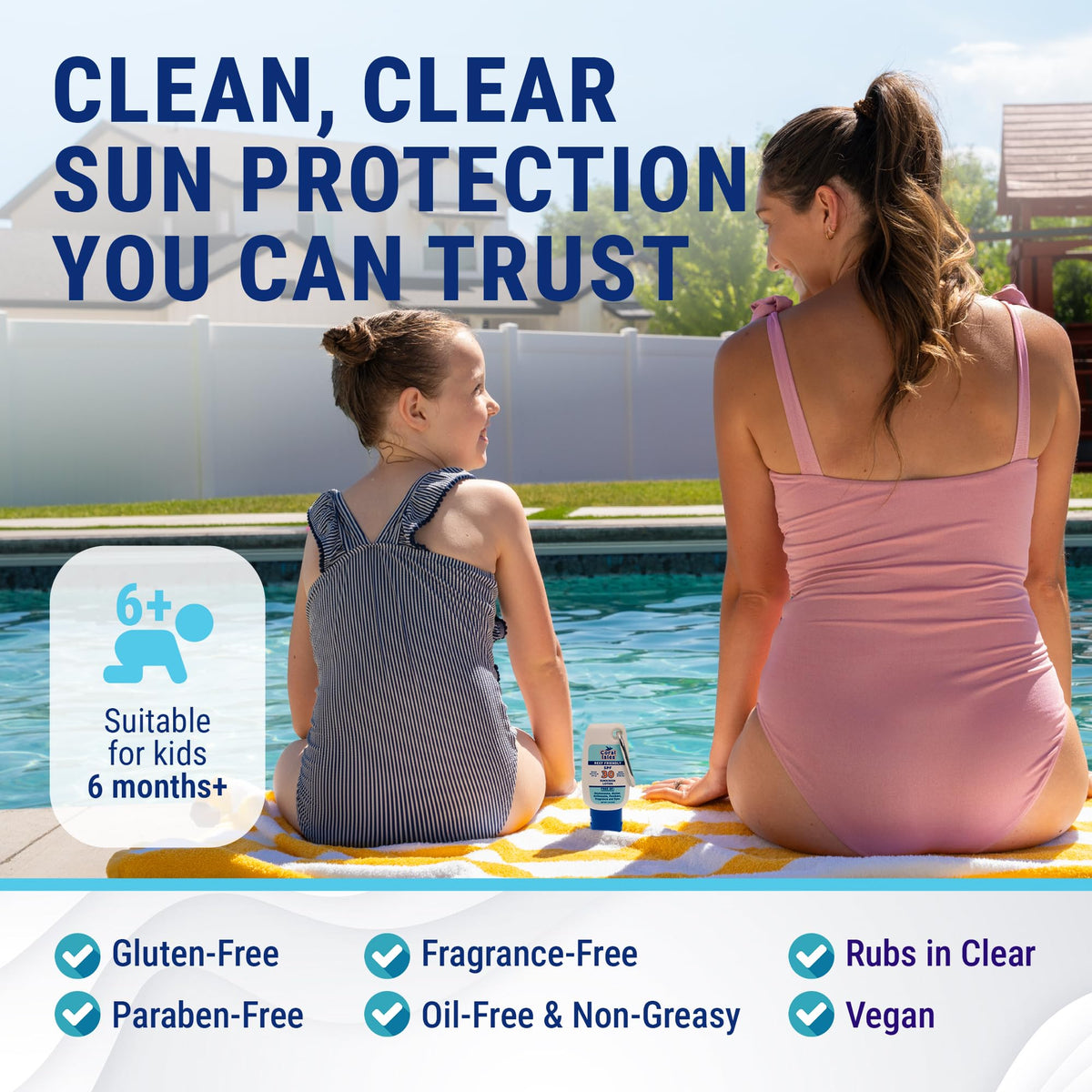 Coral Isles Sunscreen 80-minute water resistance label during water activity