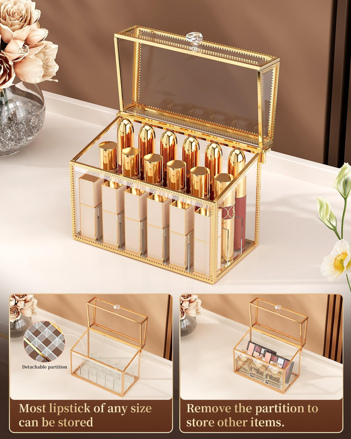 CoralHouse dust cover shields cosmetics from dust while keeping your area tidy
