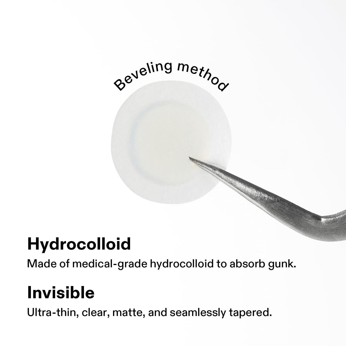 Cordiale Centella patches applied on the face near the chin for calm hydration.