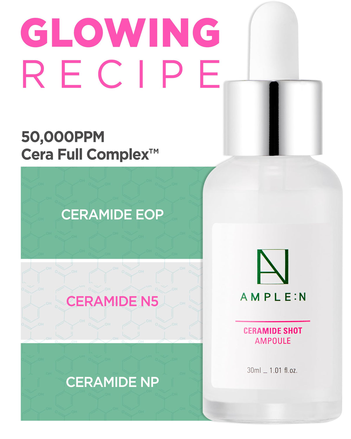 CORÉANA AMPLE:N serum texture swatch highlights fast-absorbing, non-greasy hydration.