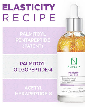 Coreana AMPLE:N peptide threads melt into skin to support elasticity.
