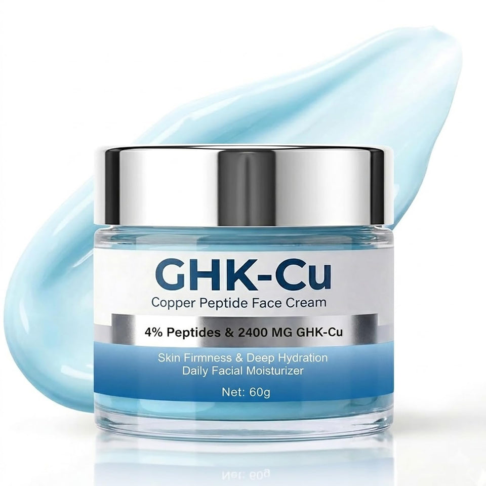 Coregnosis GHK-Cu Cream bottle shows a lightweight, fast-absorbing moisturizer for daily hydration.