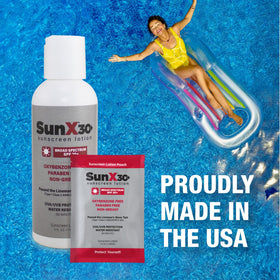 CoreTex Sun X 30+ packet oil-free application on skin