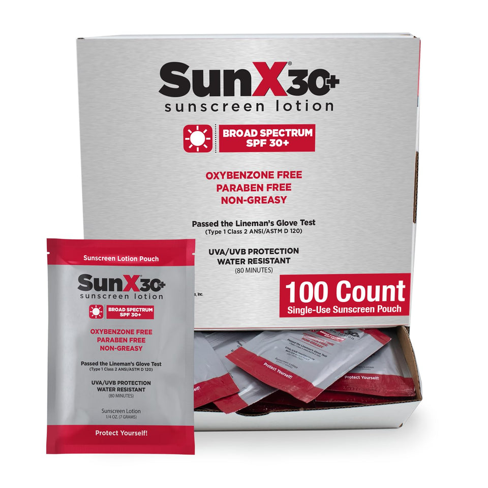 CoreTex Sun X 30+ travel-size SPF packets for on-the-go sun protection.
