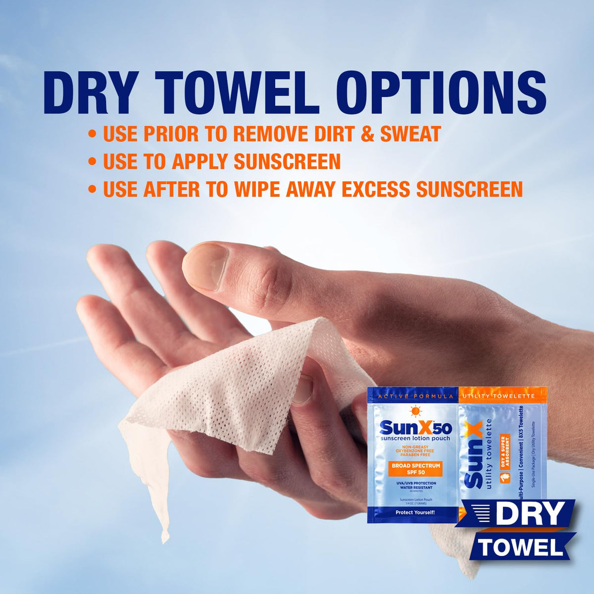 CoreTex Sun X 50 on-the-go sunscreen suitable for beach and hiking activities.