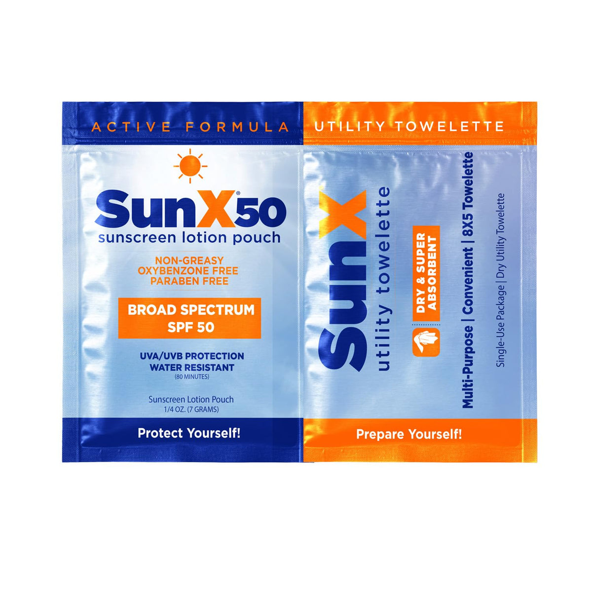 CoreTex Sun X 50 dry towel included for clean, convenient application.