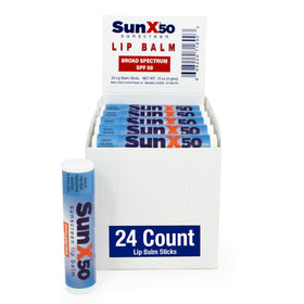 CoreTex Sun X 50 lip balm front view showing SPF 50 protection for sunny days