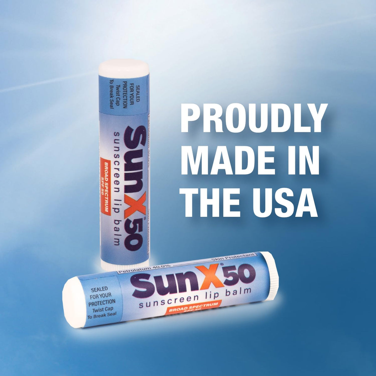 Made in the USA by CoreTex for trusted lip sun care