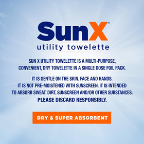 CoreTex Sun X 50 SPF 50 travel packets ideal for quick outdoor reapplication.