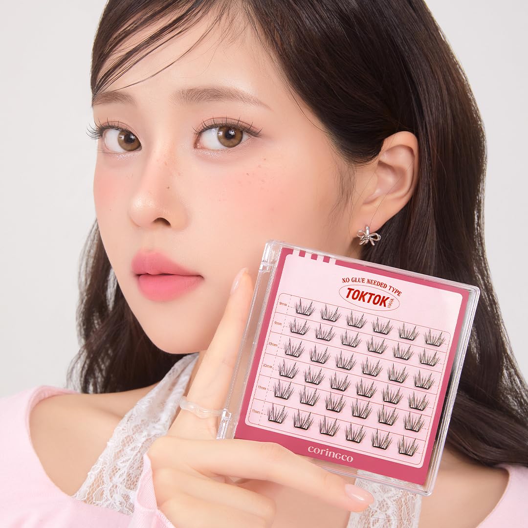 CORINGCO Toktok Hara Light natural look lashes ideal for beginners seeking seamless enhancement.