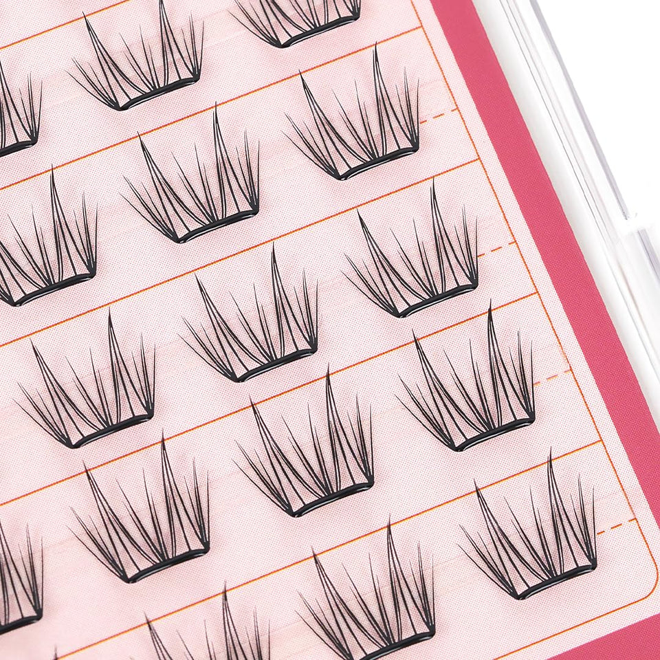 CORINGCO Toktok Hara Light pre-glued lash clusters for quick, mess-free application.