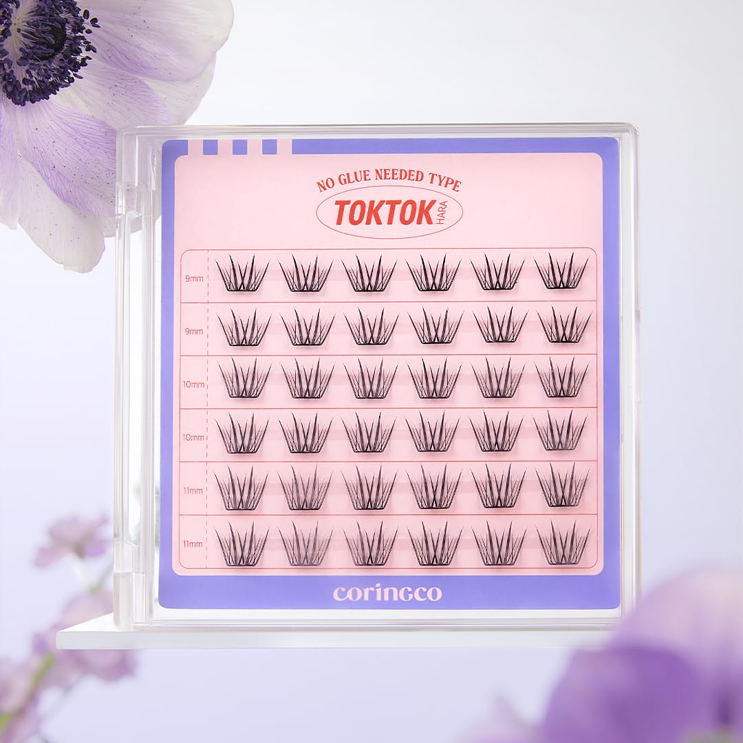 CORINGCO Toktok Hara Light lashes designed for beginners and fast results.