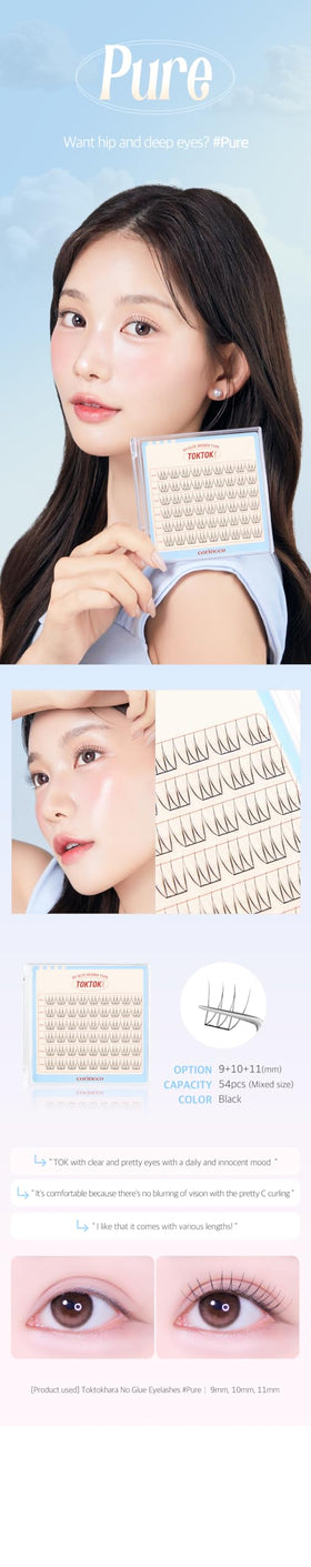 Coringco Toktok Hara Wink design lashes apply fast, comfortable wear.