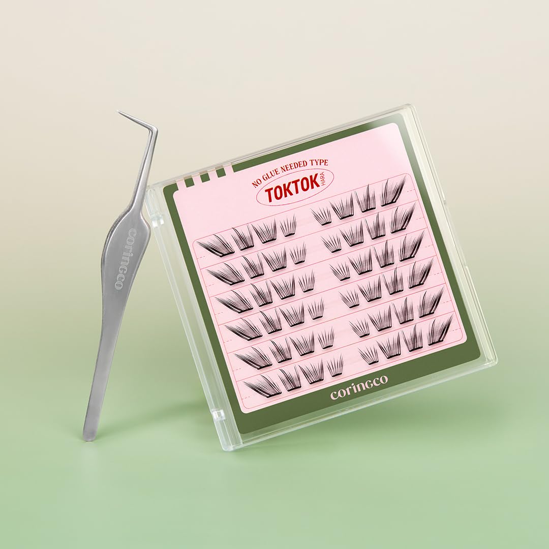 Corsingco Toktok Hara Light lashes in 9-11mm range for versatile looks.