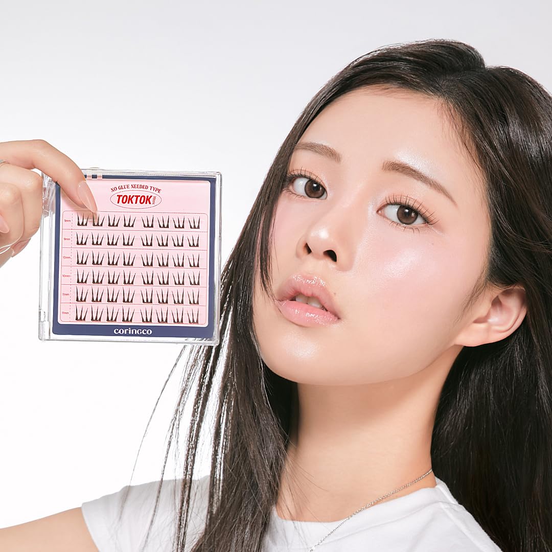 CORINGCO Toktok Hara Cherry Coke design lashes for easy glam