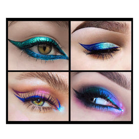 Corleone liquid eyeliner dries quickly for crease-free, comfortable wear.