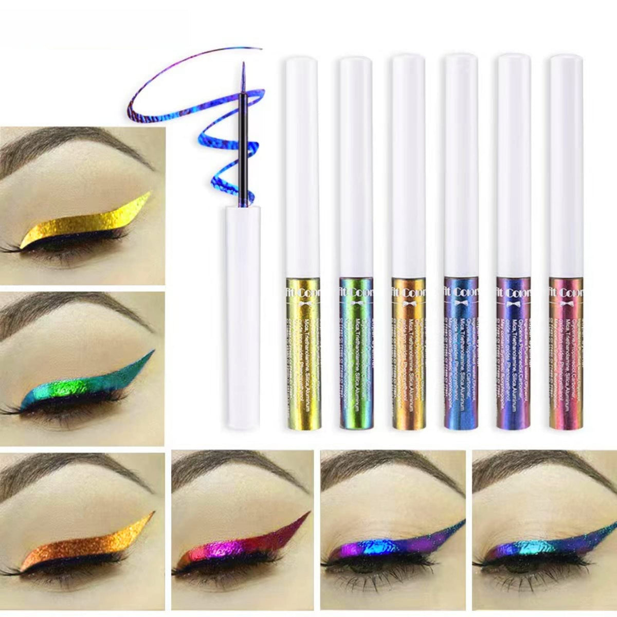 Corleone Glitter Liquid Eyeliner with holographic glitter for a dazzling eye look.