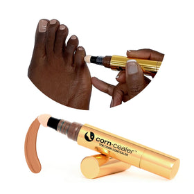 CORN-CEALER toe corn cover blends with skin tone for natural-looking concealment.