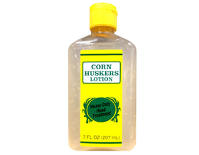 Corn Huskers Hand Lotion demonstrates fast-absorbing formula on rough skin.