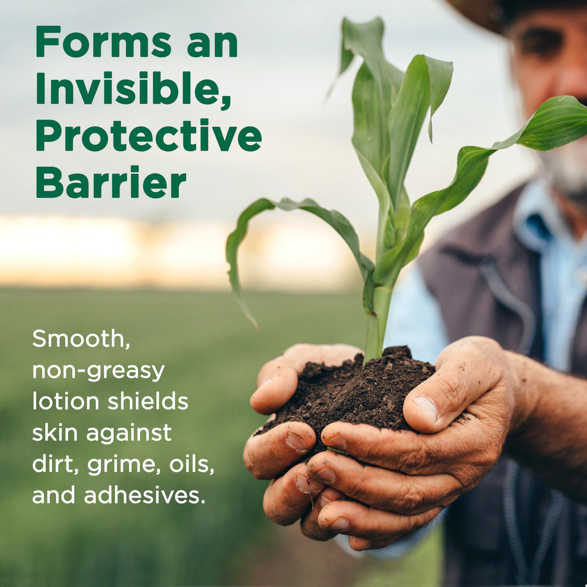 Corn Huskers Hand Lotion non-greasy finish reduces residue after use