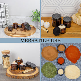Cornucopia Brands 4oz amber glass jar with straight sides, great for body balms.