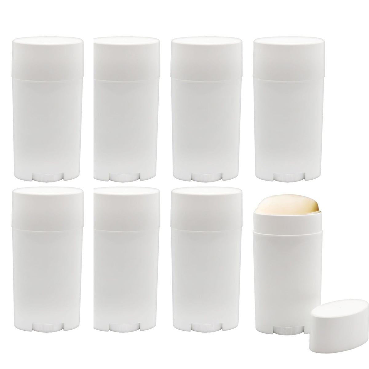 Cornucopia Brands 2.5oz empty deodorant container 75ml in an 8-pack for DIY products.
