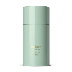 Corpus Cedar Flora deodorant stick close-up highlighting smooth gel for sensitive skin.
