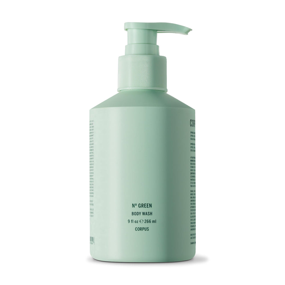 Corpus Nº Green Body Wash bottle pump for easy dispensing