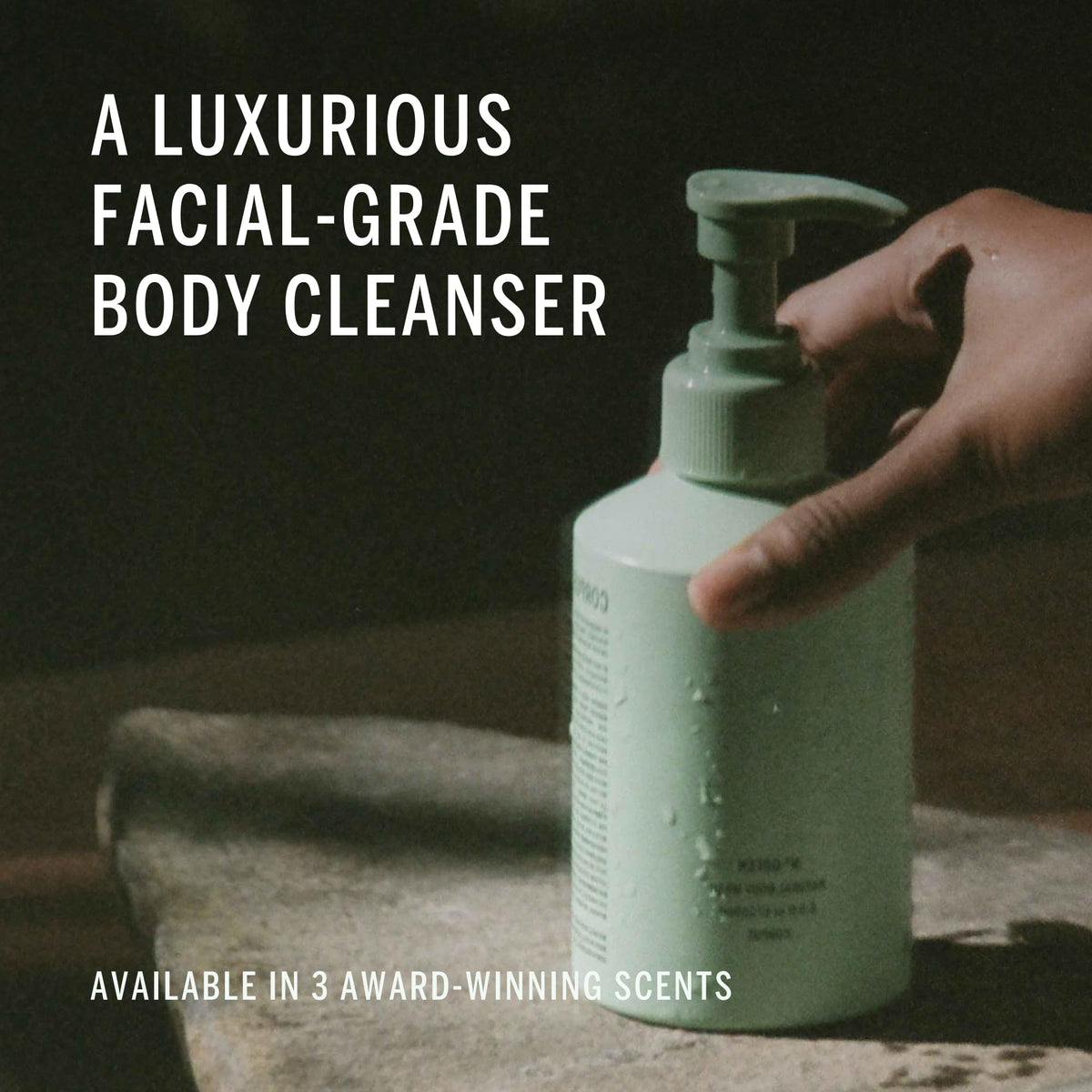 Corpus Nº Green Body Wash creamy lather on skin for gentle cleansing