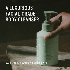 Corpus Nº Green Body Wash creamy lather on skin for gentle cleansing