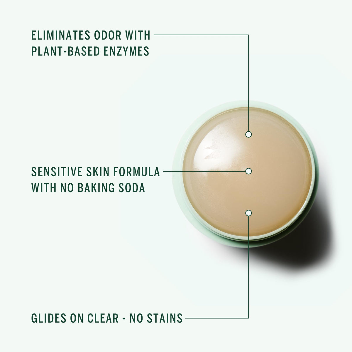 Corpus water-based gel formula neutralizes odor without leaving a white residue.