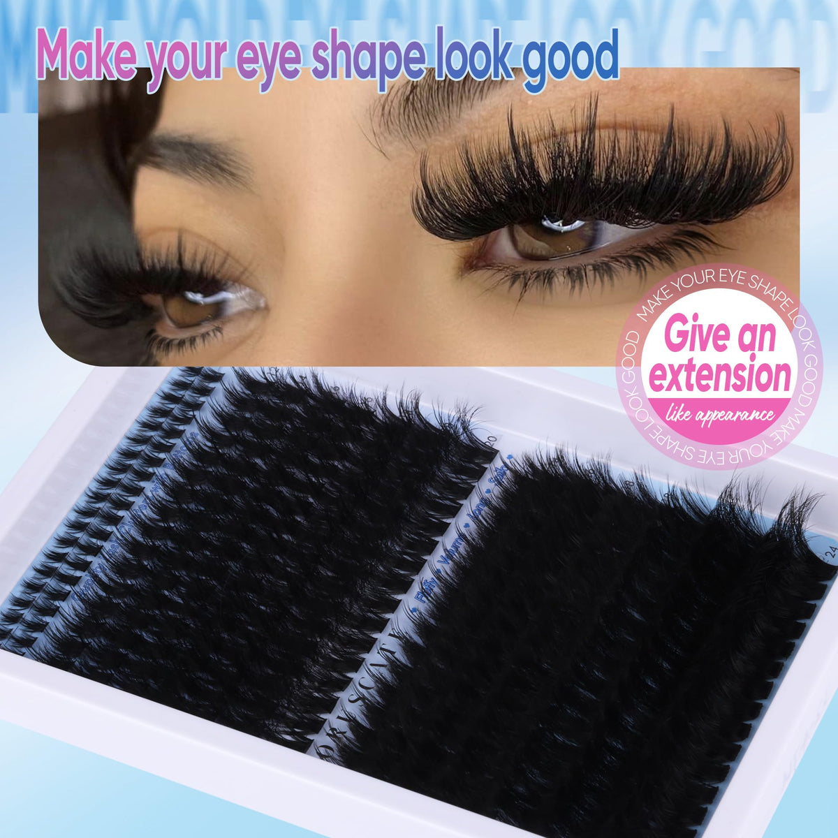 CORUSCATE bottom lashes 5-6mm for subtle night-out definition.